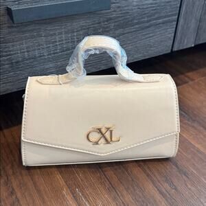Christian Lacroix NWT Laine Matte Patent Nude Crossbody Bag